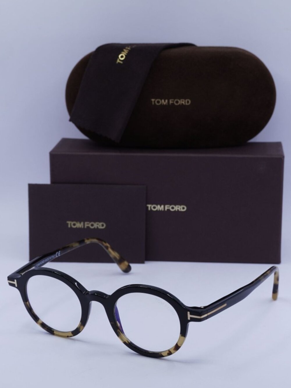 Tom Ford FT5664-B 005 Round Eyeglasses - Black Havana 45mm